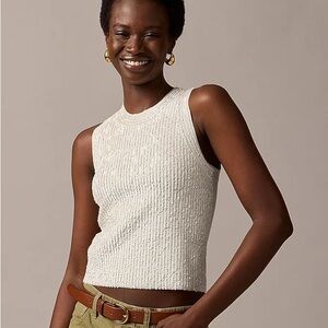 🪩 ❄️ NWT J.Crew Collection sequin halter sweater-tank